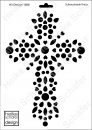 Schablone-Stencil A4 114-1608 Schmuckstein Kreuz